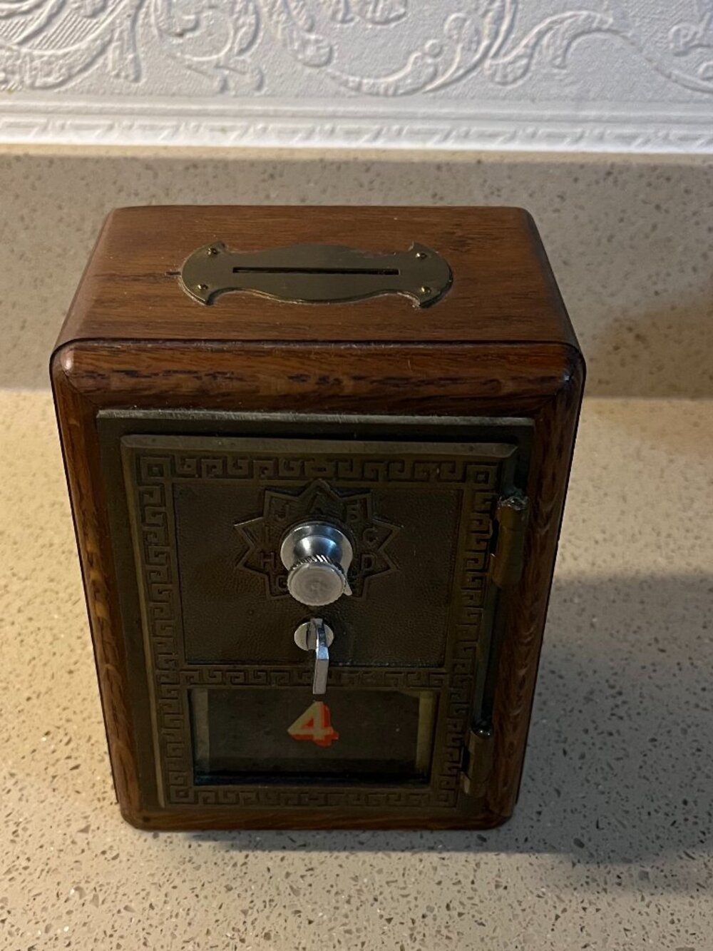 Antique Post Office Mail Box Bank #4